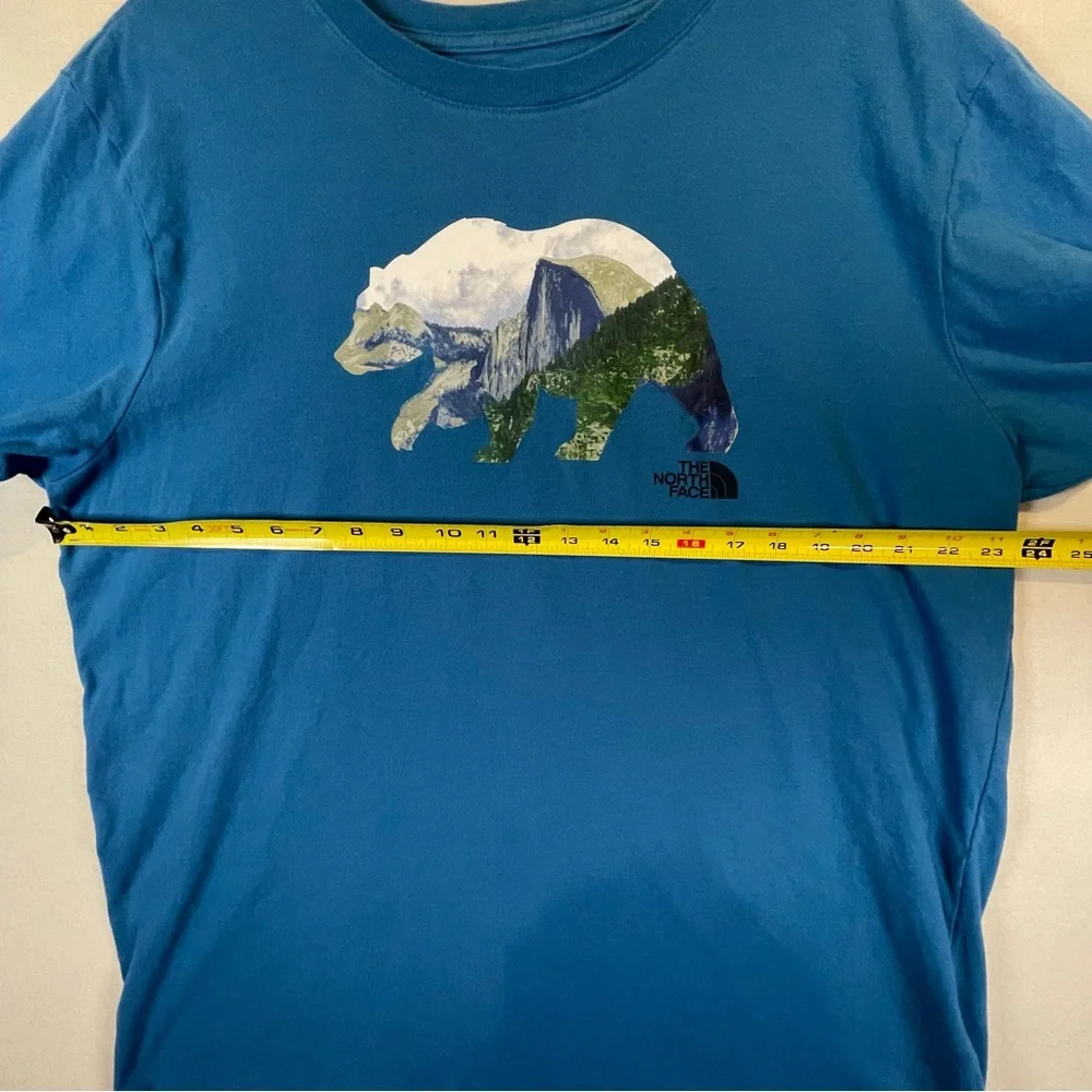 The North Face Bear Graphic T-Shirt Blue Short Sleeve Outdoor Tee Men’s XL